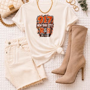 New York 917 R&B Concert Tee for Black Women, Comfort Colors Concert Outfit, Grown and Sexy Tour Shirt, Tri-State Concert Fashion image 7
