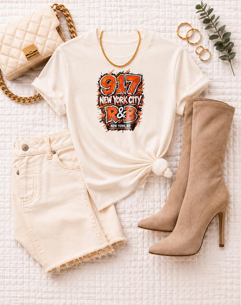 New York 917 R&B Concert Tee for Black Women, Comfort Colors Concert Outfit, Grown and Sexy Tour Shirt, Tri-State Concert Fashion image 7