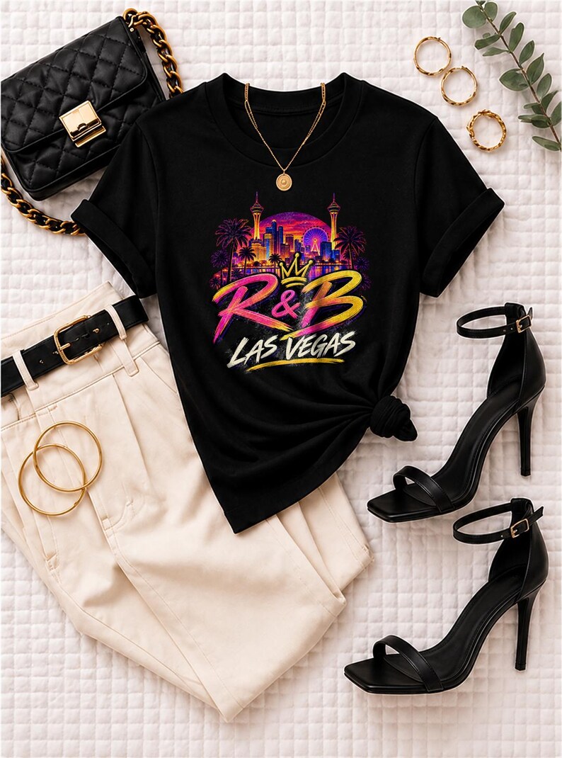 Las Vegas Rnb | Garment Dyed Heavyweight Tee | R&B Show Shirt Women image 3