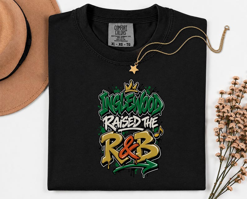 Comfort Colors Los Angeles RnB Concert Shirt, Inglewood Raised on RnB Night Out Tee for Black Women, Grown and Sexy Gift image 12