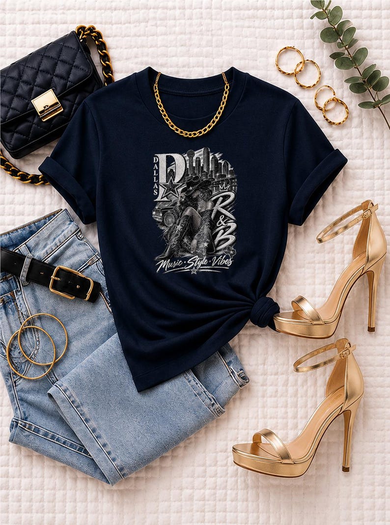 Dallas R&B Concert Tee for Black Women, Comfort Colors Concert Outfit, Grown and Sexy Tour Shirt, Dfw Concert Fashion image 7