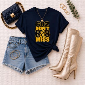 602 Dont Rnb Miss | Garment Dyed Heavyweight Tee | Stadium Style Women image 5
