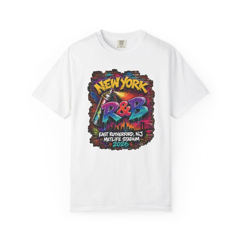 New York R&B Graffiti East Rutherford Metlife 2026 | R&B Concert T-shirt | Stadionstijl Dames afbeelding 6