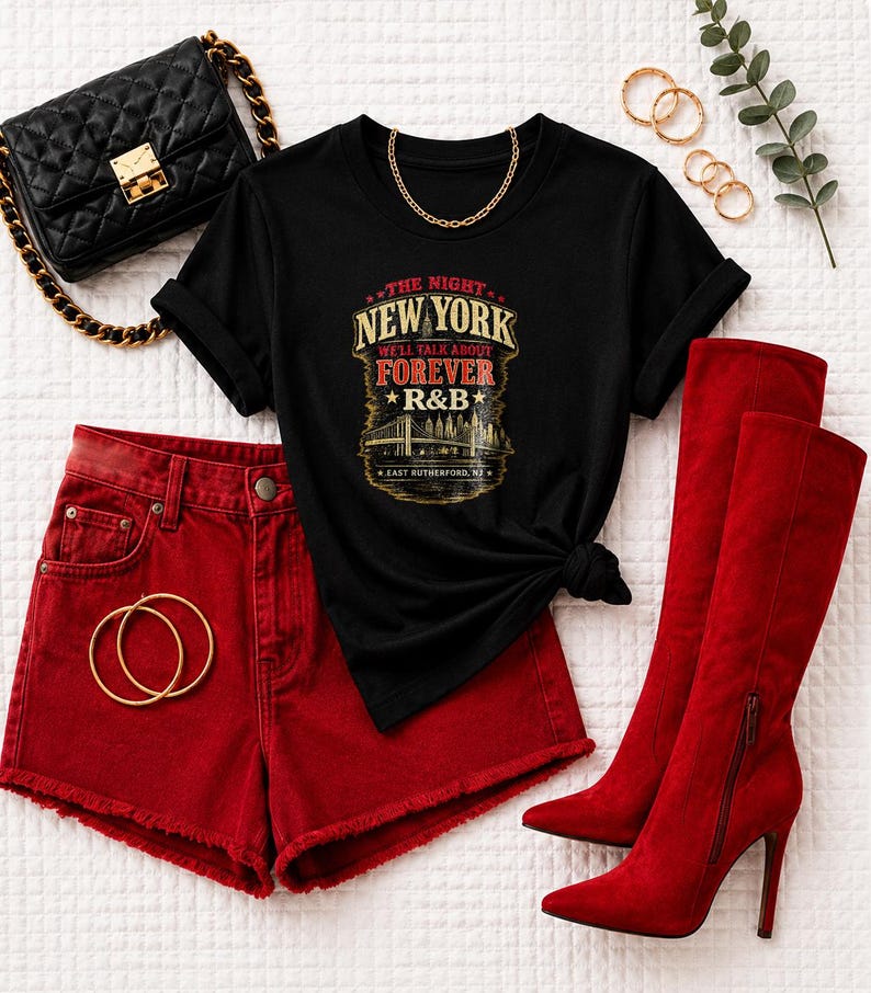 New York R&B Concert Tee for Black Women, Comfort Colors Concert Outfit, Grown and Sexy Tour Shirt, Tri-State Concert Fashion image 4
