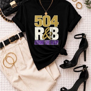 Comfort Colors® New Orleans RandB Concert Shirt, NOLA Night Out Tee for Black Women, Grown and Sexy Stadium Style image 1