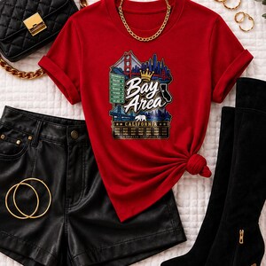 Maglietta Comfort Colors Bay Area RnB Concert, maglietta Northern California Zip Code Night Out per donne nere, regalo per donne adulte e sexy immagine 11