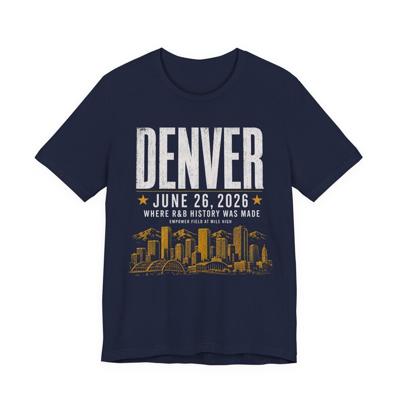 Camiseta del concierto de Denver - 26 de junio de 2026 - Donde se hizo historia del R&B - Camiseta unisex con estampado de estadio imagen 7