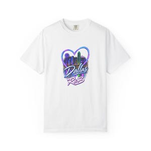 Comfort Colors Dallas RnB Concert Shirt, Neon Heart Skyline Night Out Tee for Black Women, Grown and Sexy Gift image 2