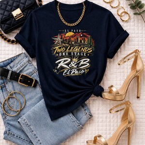 Comfort Colors El Paso RnB Concert Shirt, Two Legends One Stage Night Out Tee for Black Women, Stadium Style Gift image 4