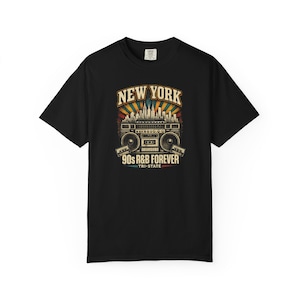 T-shirt New York années 90 R&B Forever Tri State | T-shirt épais teint en pièce | T-shirt de concert R&B image 3
