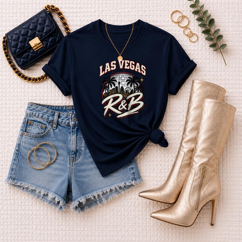 Comfort Colors® Las Vegas RandB Concert Shirt, Music Lights Good Vibes Night Out Tee for Black Women image 7