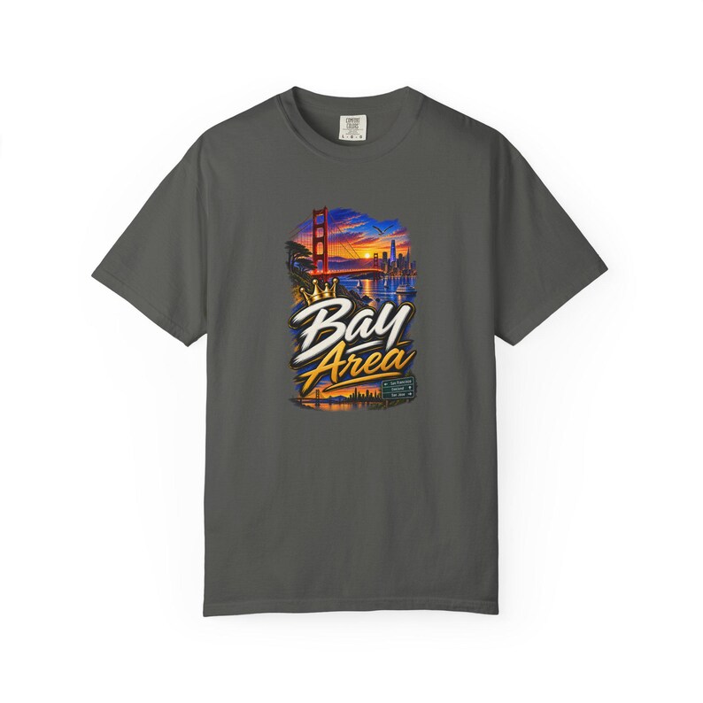 Bay Area San Francisco Oakland San Jose | Garment Dyed Heavyweight Tee | Music Lover Gift Women image 7