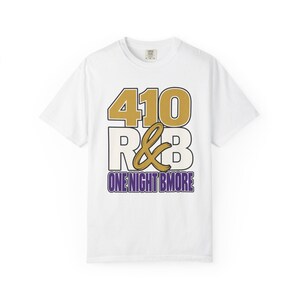410 Rnb One Night Bmore | T-shirt épais teint en pièce | T-shirt de spectacle R&B pour femme image 2