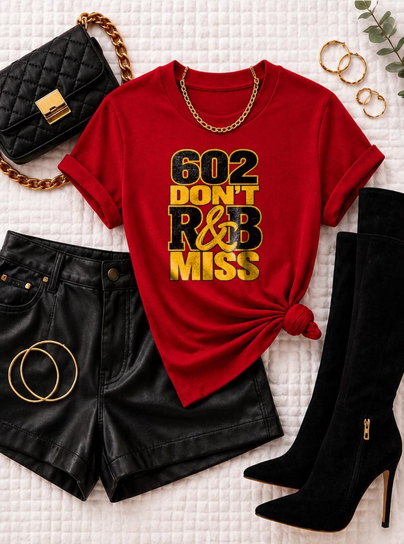 602 Dont Rnb Miss | Garment Dyed Heavyweight Tee | Stadium Style Women image 7