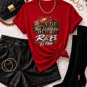 Comfort Colors El Paso RnB Concert Shirt, Two Legends One Stage Night Out Tee for Black Women, Stadium Style Gift image 7