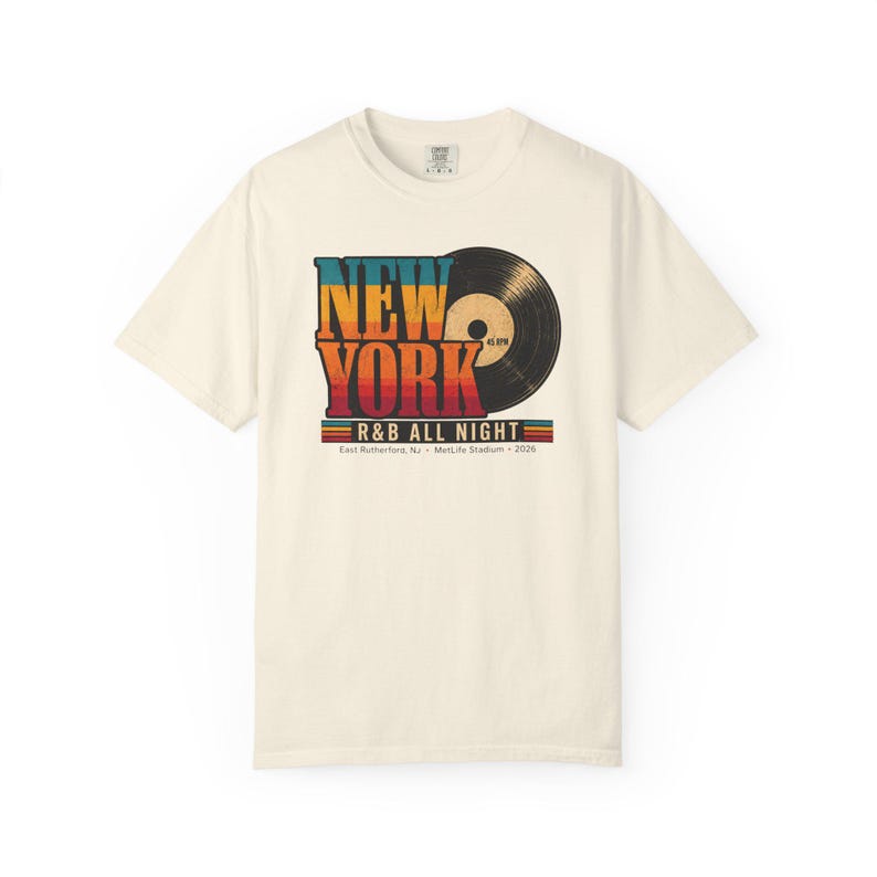 Camiseta para show de R&B em Nova York, East Rutherford, MetLife 2026 | Presente para amantes da música imagem 6