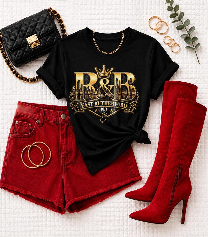 Comfort Colors New York RnB Concert Shirt, East Rutherford NJ Night Out Graphic Tee for Black Women, Music Lover Gift image 3