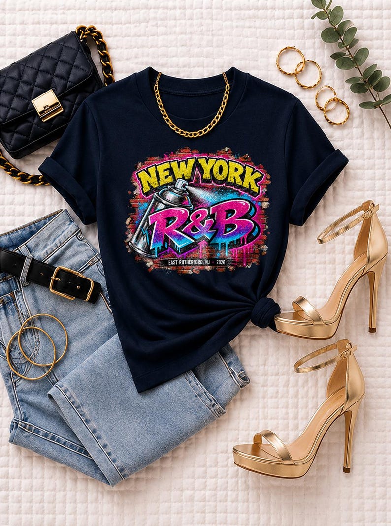Comfort Colors® New York RandB Concert Shirt, East Rutherford NJ Night Out Tee for Black Women, Grown and Sexy Gift image 4