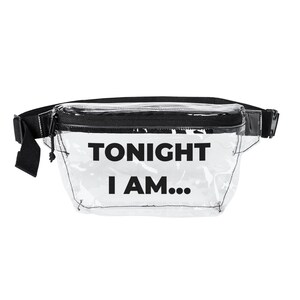 Tonight I Am Clear Stadium Bag, Stadium Approved Clear Fanny Pack for Concerts, Crossbody Belt Bag for Women image 4