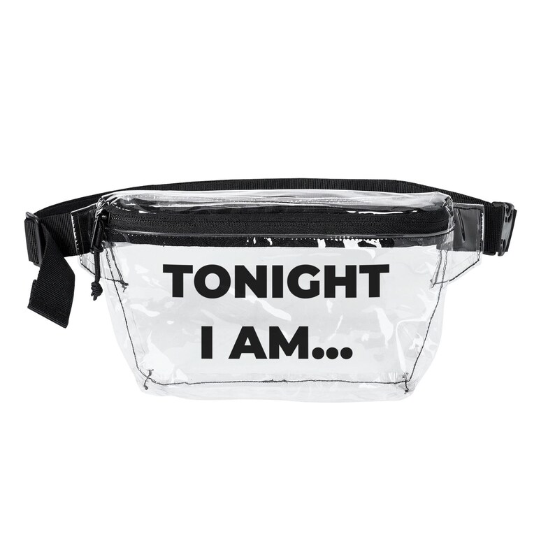 Tonight I Am Clear Stadium Bag, Stadium Approved Clear Fanny Pack for Concerts, Crossbody Belt Bag for Women image 4
