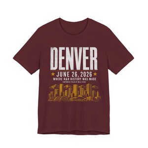 Camiseta del concierto de Denver - 26 de junio de 2026 - Donde se hizo historia del R&B - Camiseta unisex con estampado de estadio imagen 8