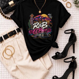 Comfort Colors El Paso RnB Concert Shirt, Music Love Vibes Night Out Tee for Black Women, Concert Lover Gift image 1