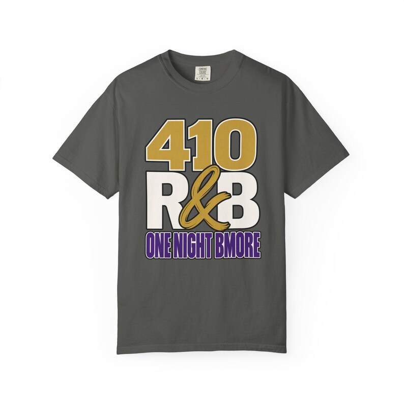 410 Rnb One Night Bmore | T-shirt épais teint en pièce | T-shirt de spectacle R&B pour femme image 6