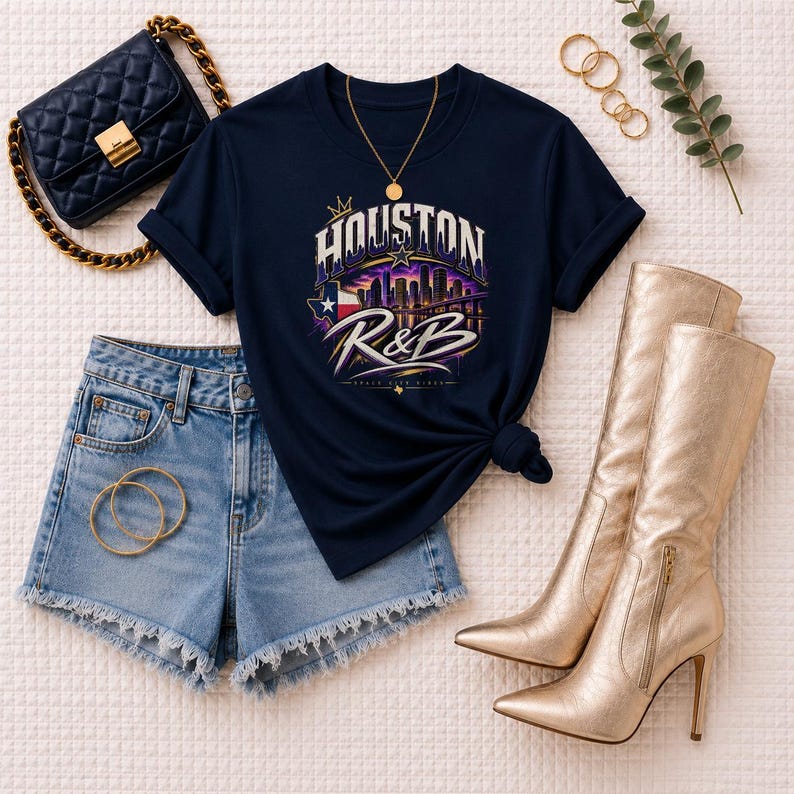 Comfort Colors Houston RnB Konzertshirt, Space City Vibes Ausgeh-T-Shirt für schwarze Frauen, ein erwachsenes und sexy Geschenk Bild 5