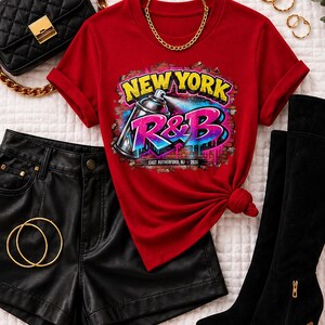 Comfort Colors® New York RandB Concert Shirt, East Rutherford NJ Night Out Tee for Black Women, Grown and Sexy Gift image 7