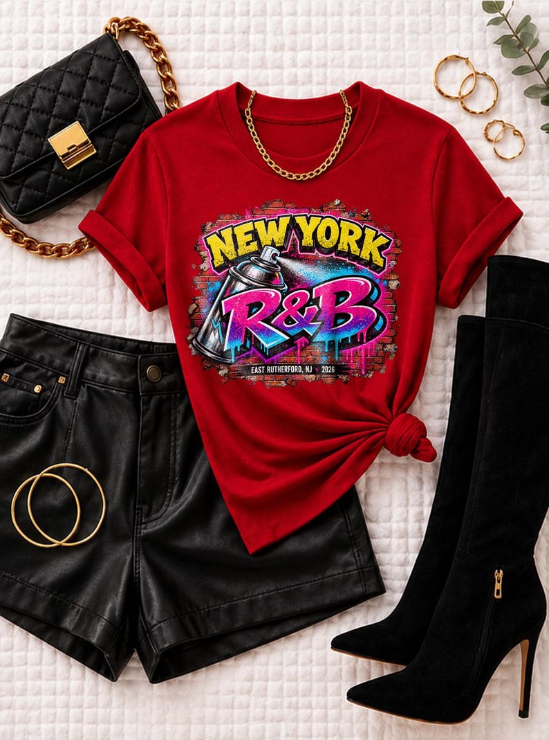 Comfort Colors® New York RandB Concert Shirt, East Rutherford NJ Night Out Tee for Black Women, Grown and Sexy Gift image 7