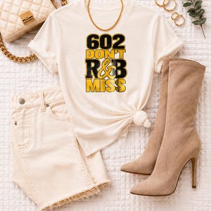 602 Dont Rnb Miss | Garment Dyed Heavyweight Tee | Stadium Style Women image 6