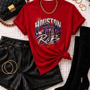 Comfort Colors Houston RnB Konzertshirt, Space City Vibes Ausgeh-T-Shirt für schwarze Frauen, ein erwachsenes und sexy Geschenk Bild 7