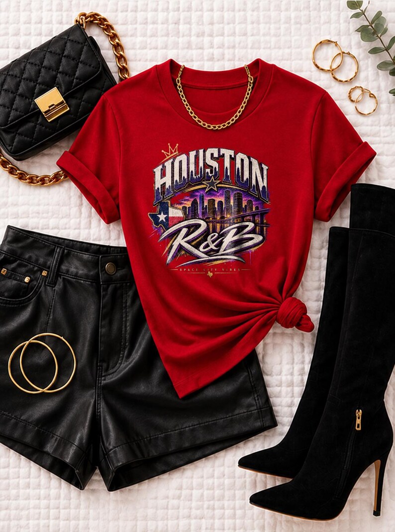 Comfort Colors Houston RnB Konzertshirt, Space City Vibes Ausgeh-T-Shirt für schwarze Frauen, ein erwachsenes und sexy Geschenk Bild 7