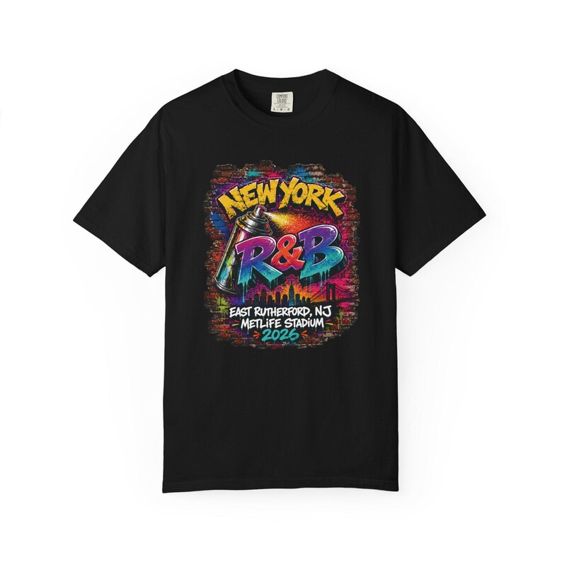 New York R&B Graffiti East Rutherford Metlife 2026 | R&B Concert T-shirt | Stadionstijl Dames afbeelding 5