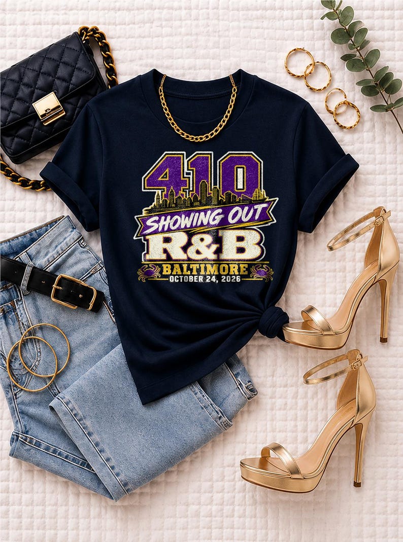 Comfort Colors® Baltimore RandB Concert Shirt, Bmore Night Out Tee for Black Women, Grown and Sexy Stadium Style image 4