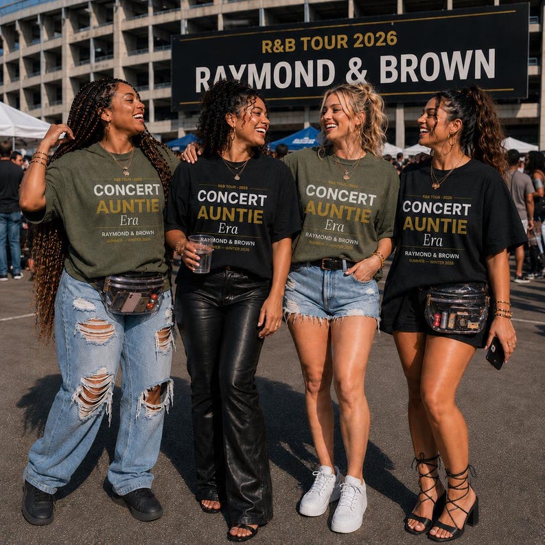 Concert Auntie Era T-Shirt | Vintage Tour Style Typography Tee image 2