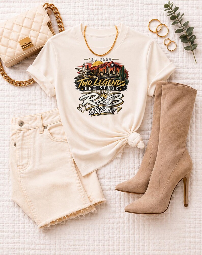 Comfort Colors El Paso RnB Concert Shirt, Two Legends One Stage Night Out Tee for Black Women, Stadium Style Gift image 6