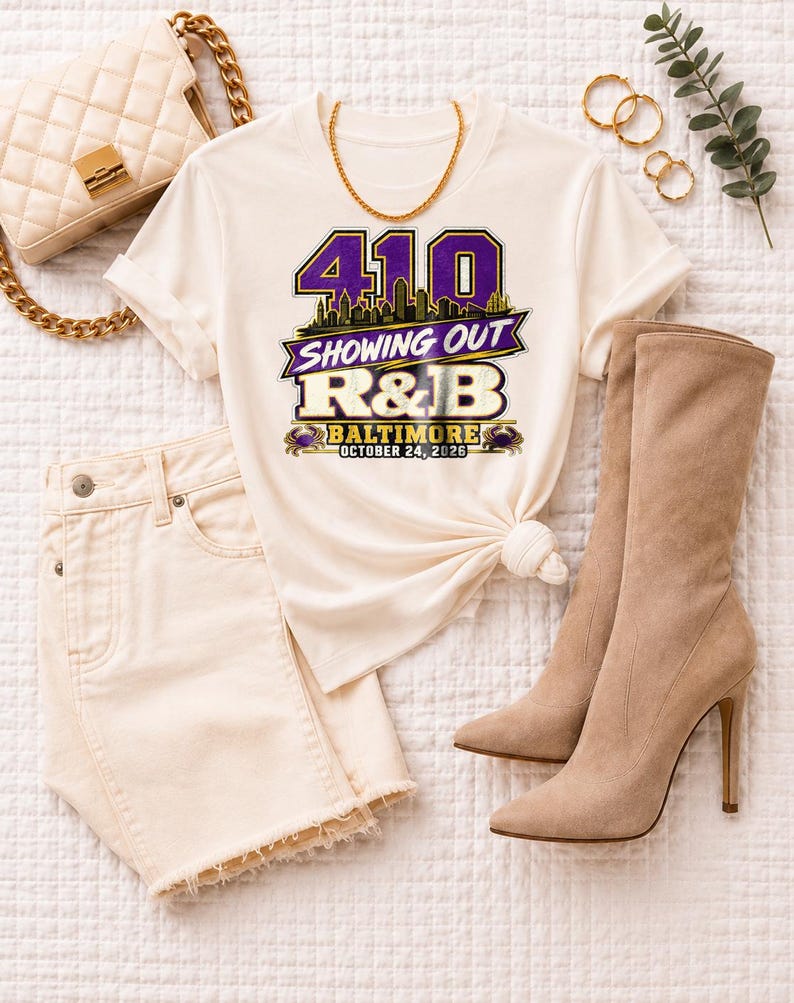Comfort Colors® Baltimore RandB Concert Shirt, Bmore Night Out Tee for Black Women, Grown and Sexy Stadium Style image 6