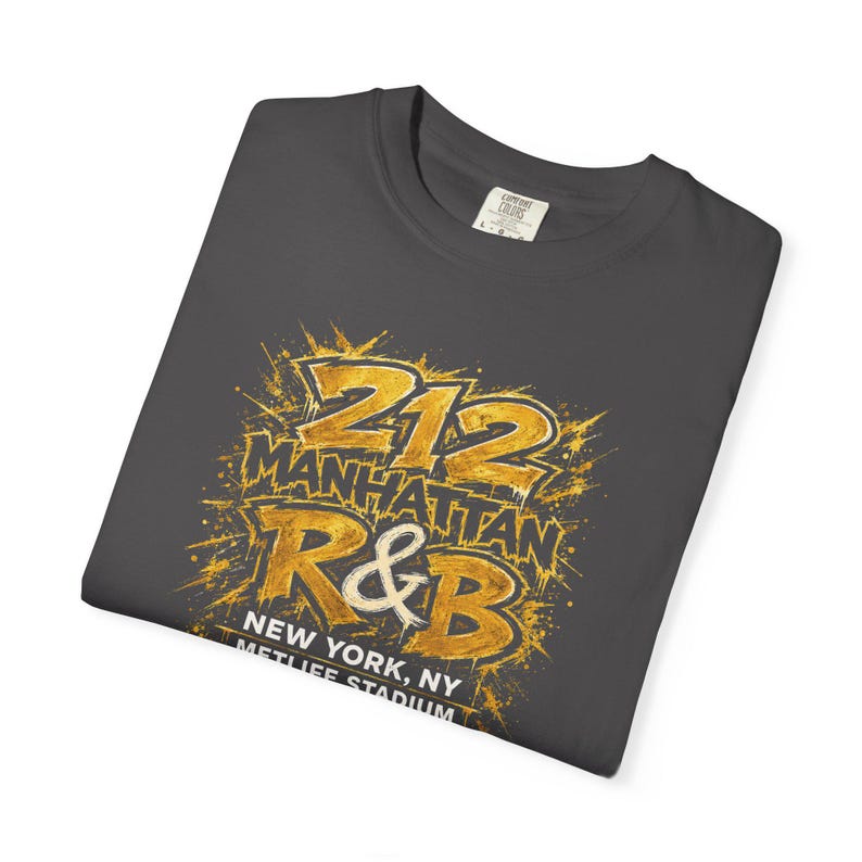 212 Manhattan Rnb New York Metlife | Kledinggeverfd zwaar T-shirt | R&B concertoutfit afbeelding 7