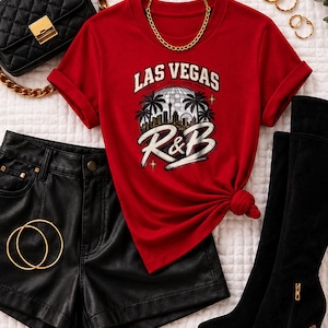 Comfort Colors® Las Vegas RandB Concert Shirt, Music Lights Good Vibes Night Out Tee for Black Women image 9