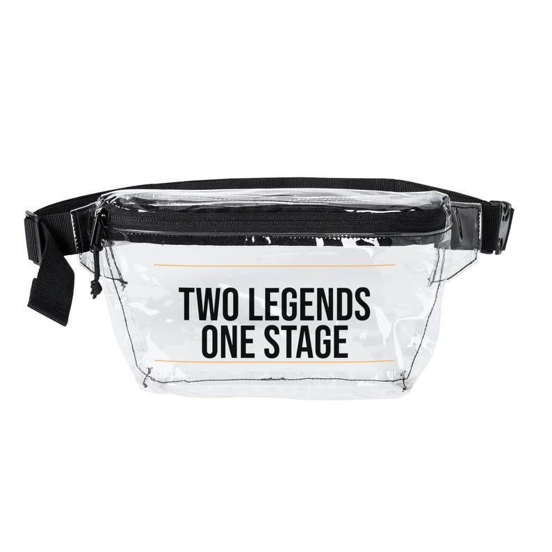 Dos leyendas, un escenario: riñonera transparente para conciertos, homologada para estadios. imagen 4