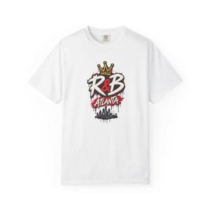 Atlanta Rnb Graffiti Drip Crown | Garment Dyed Heavyweight Tee | R&B Show Shirt Women image 2