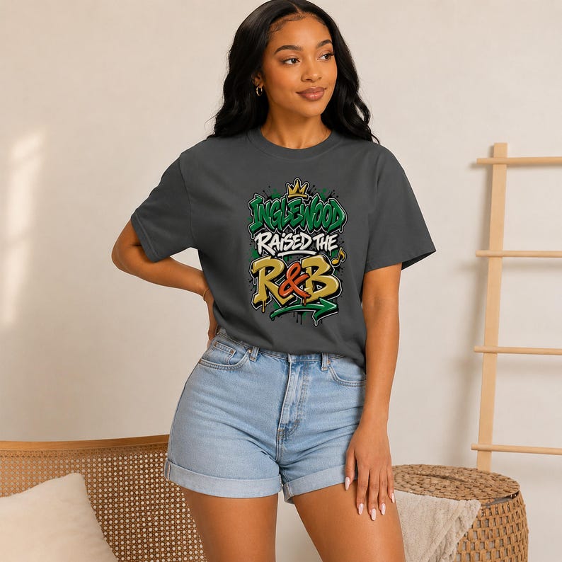Comfort Colors Los Angeles RnB Concert Shirt, Inglewood Raised on RnB Night Out Tee for Black Women, Grown and Sexy Gift image 11