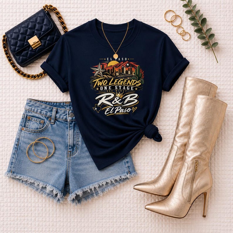 Comfort Colors El Paso RnB Concert Shirt, Two Legends One Stage Night Out Tee for Black Women, Stadium Style Gift image 5