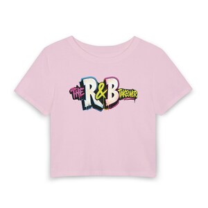 R and B Takeover Fitted Baby Tee Concert Graphic | Women's Cropped Top | Stadium Style image 4