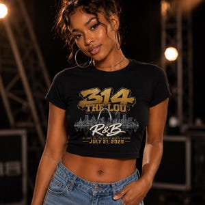 Camiseta infantil 314 The Lou R&B Concert St. Louis Skyline | 21 de julho de 2026 imagem 1