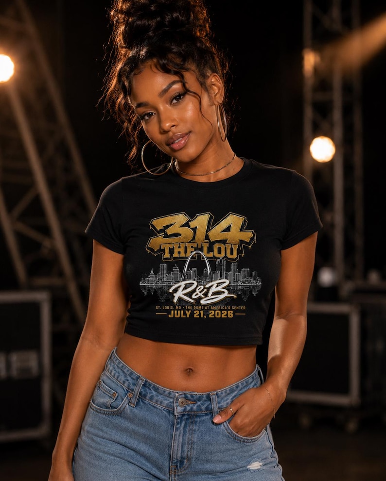 Camiseta infantil 314 The Lou R&B Concert St. Louis Skyline | 21 de julho de 2026 imagem 1