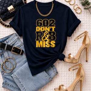 602 Dont Rnb Miss | Garment Dyed Heavyweight Tee | Stadium Style Women image 4