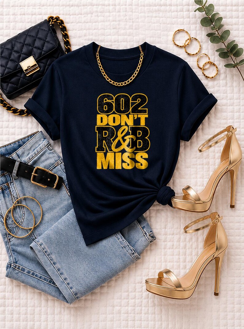 602 Dont Rnb Miss | Garment Dyed Heavyweight Tee | Stadium Style Women image 4