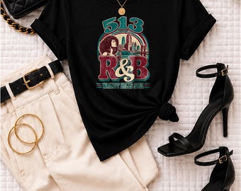 Comfort Colors® Cincinnati RandB Concert Shirt, 513 Walnut Hills Soul Night Out Tee for Black Women, Concert Lover Gift